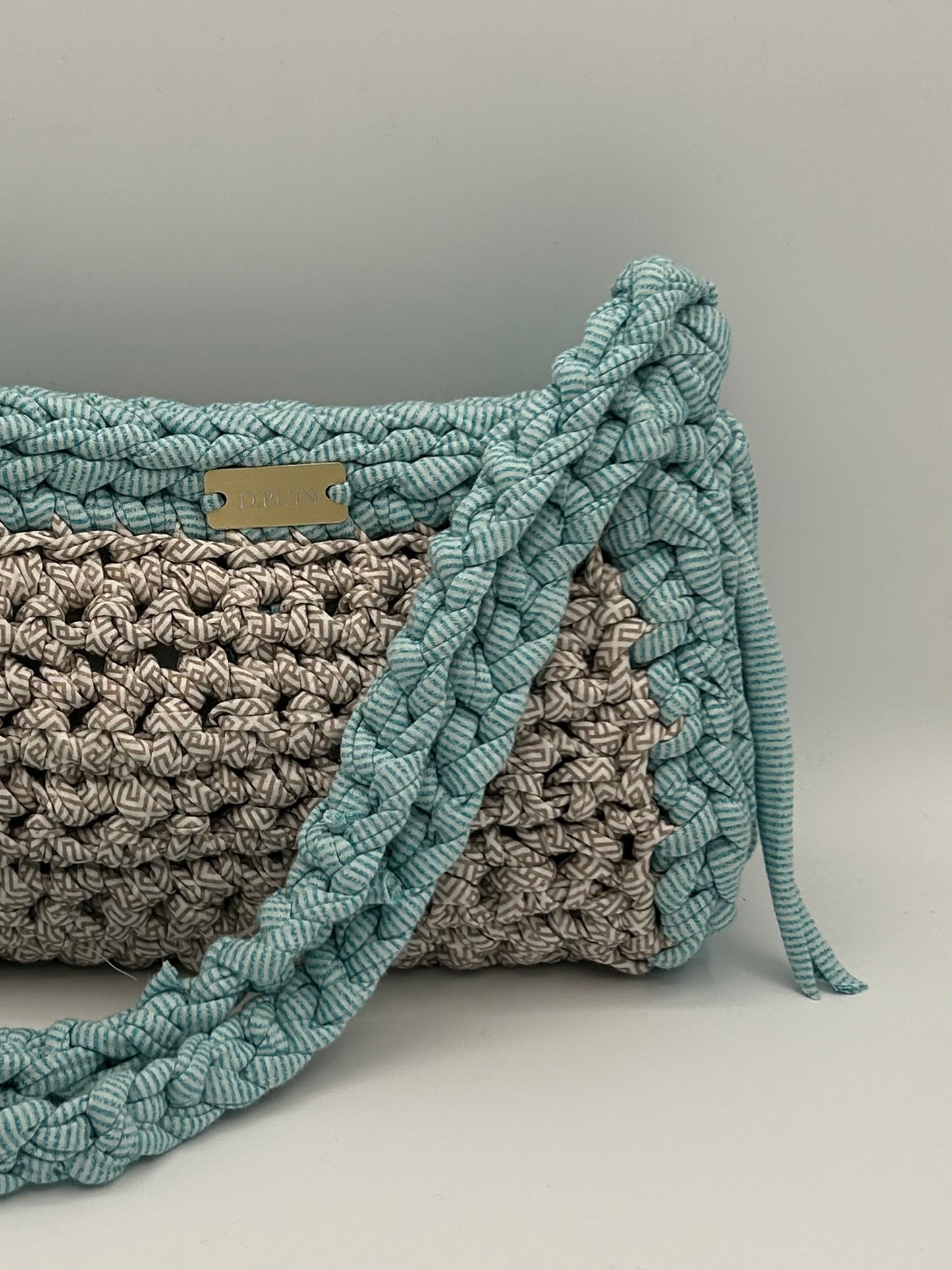 D.PUIN Handmade Crochet Bag β Turquoise Tide