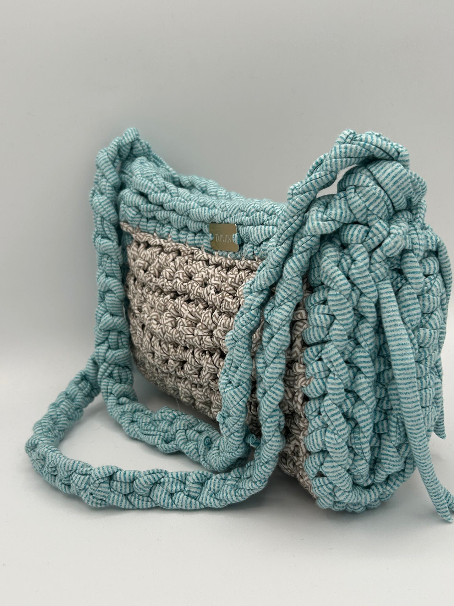 D.PUIN Handmade Crochet Bag β Turquoise Tide
